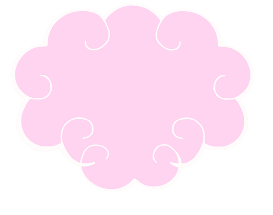 Pink Cloud lined in white perfect Baby Sign