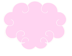 Pink Cloud lined in white perfect Baby Sign