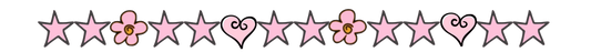 Pink Stars - Flowers - Hearts Border Trim