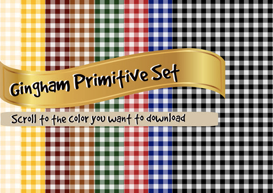 Gingham Primitive Background Set