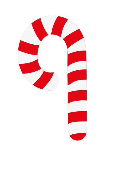 Candy Cane Christmas Alphabet Set - Lower case a-z