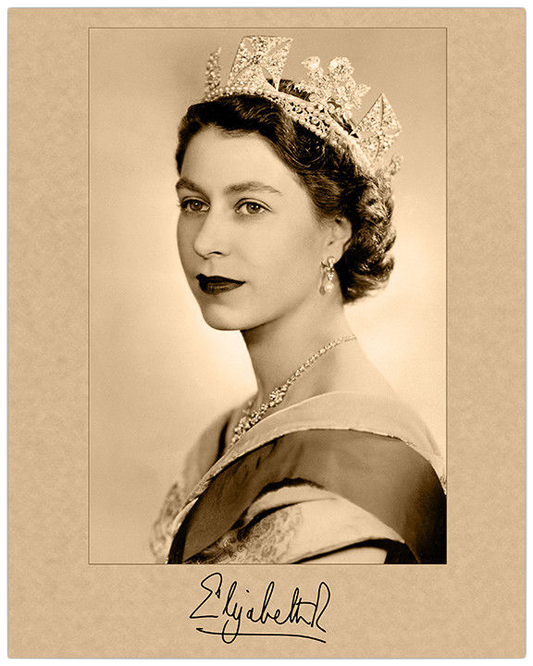 Beautiful Young Queen Elizabeth Autographed Photo