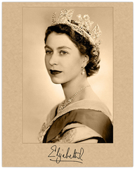 Beautiful Young Queen Elizabeth Autographed Photo