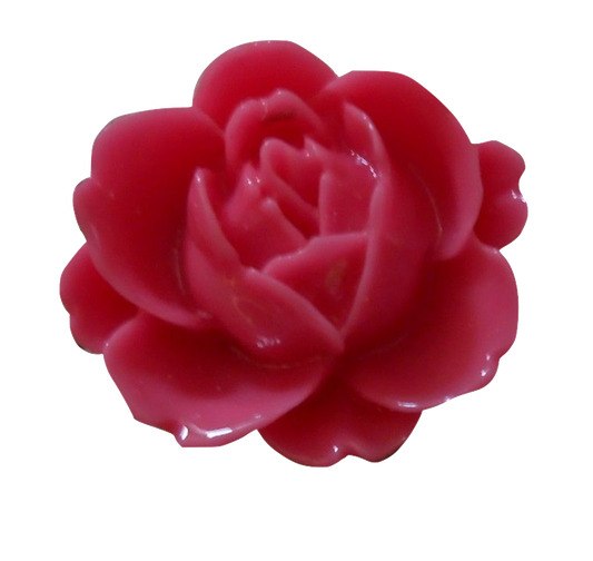 Red Pink Plastic Rose Button
