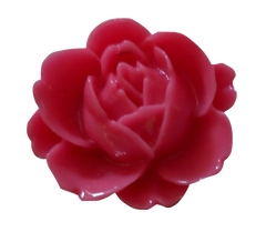 Red Pink Plastic Rose Button