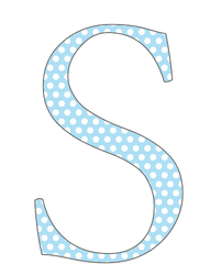 A-Z 26 Images - CAPS Baby Blue Polkadots Alphabet Set