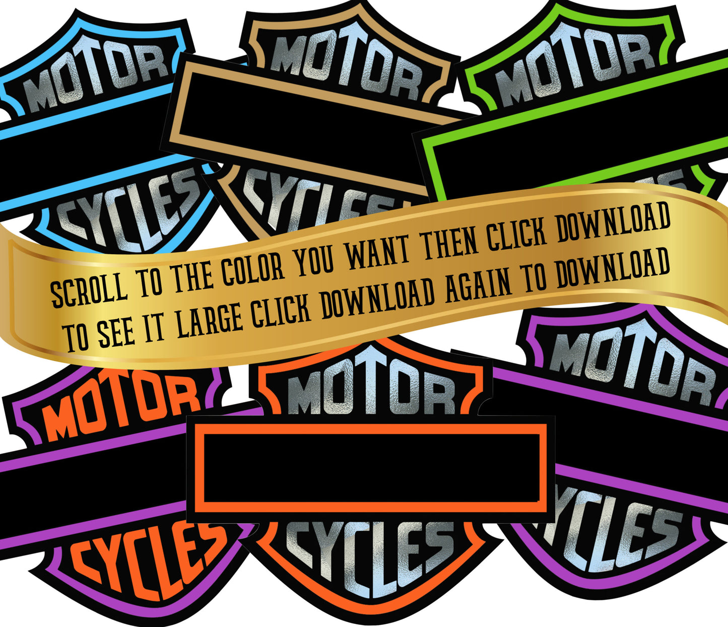 Personalize your own Motorcycle sign, boys party, badge - Tag - or Ornament - CLIP ART