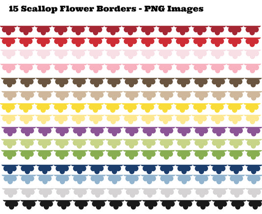 15 Scallop Flower Borders