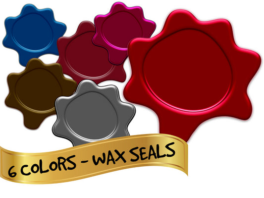 Wax Seals  6 Separate Images - Plain to Personalize or add a Monogram