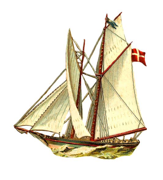 Vintage Sailing Ship Ephemera Image