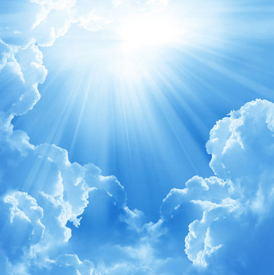 Heavenly Blue Sky With Clouds 12X12 Background - Heaven