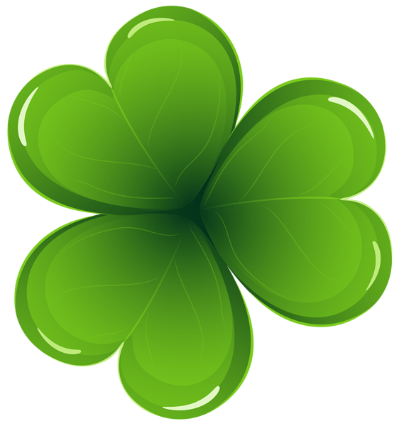 St. Patricks  Shamrock Lucky Clover Clip Art Transparent back