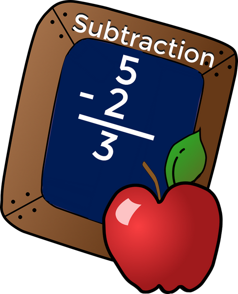 School Subtraction Scrapbook Sign To Personalize