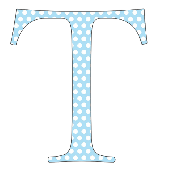 A-Z 26 Images - CAPS Baby Blue Polkadots Alphabet Set