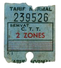 Vintage Tarif ticket part small scrap