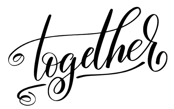 Together - Fancy Calligraphy Black word - Large & Small images