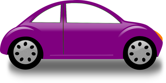 2 Purple Car Images with & without Windows to insert people & Pets