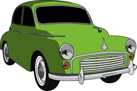 Green Vintage Car Gangster Style tinted windows