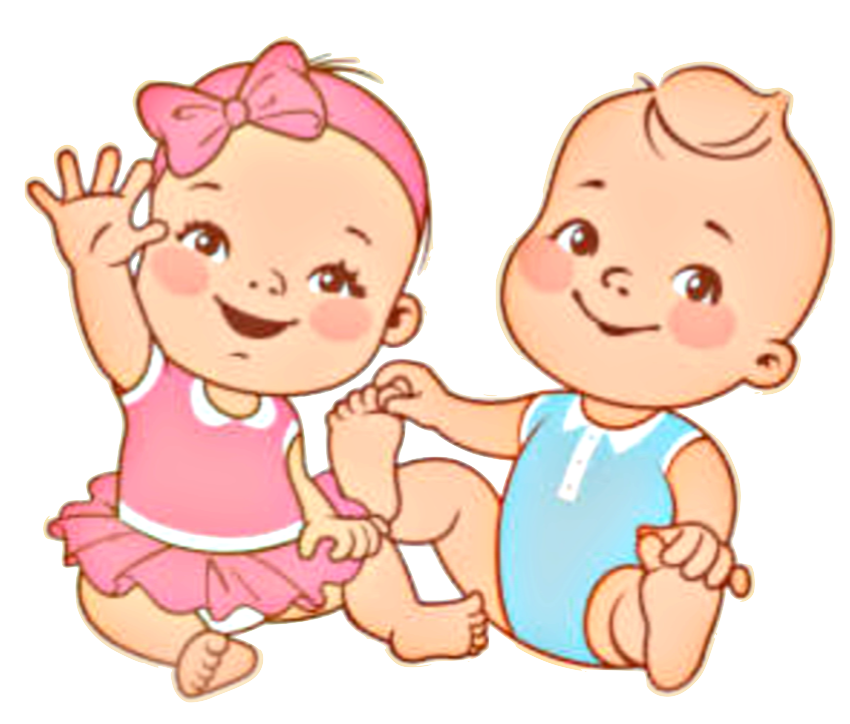 little boy and girl clipart