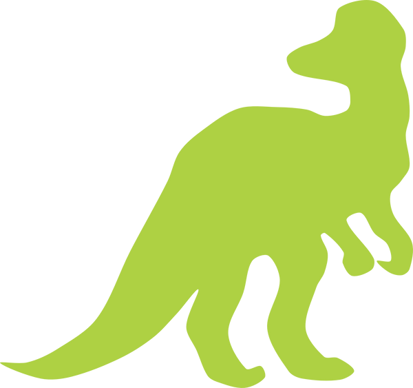 Tyrannosaurus Dinosaur Green Silhouette