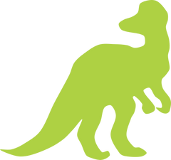 Tyrannosaurus Dinosaur Green Silhouette