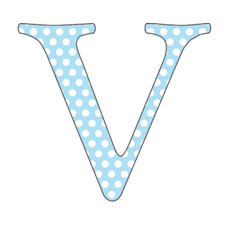 A-Z 26 Images - LOWERCASE Baby Blue Polkadots Alphabet Set