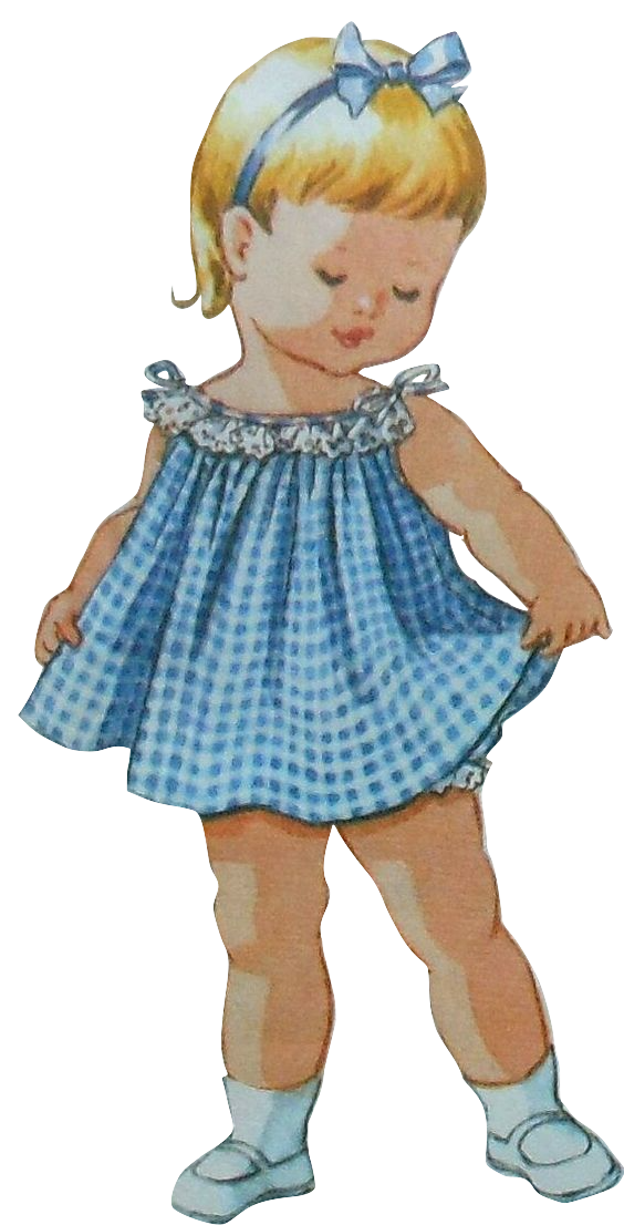 Little girl in sundress - vintage