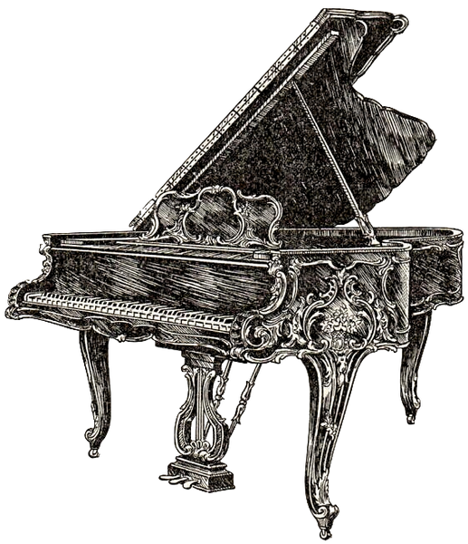 Antique Baby Grand Piano