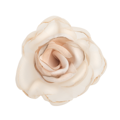 Cream Off White  Ivory Fabric flower Wedding  rose or Scrapbook Embellishment