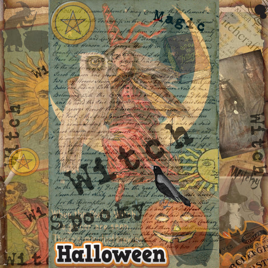 Witchy Paper Background 12x12 Scrapbook paper or Craft paper for DIY #4