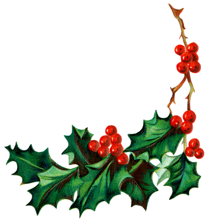 Christmas Ivy Bundle - Vintage Mistletoe - Holly - Ivy Clip Art