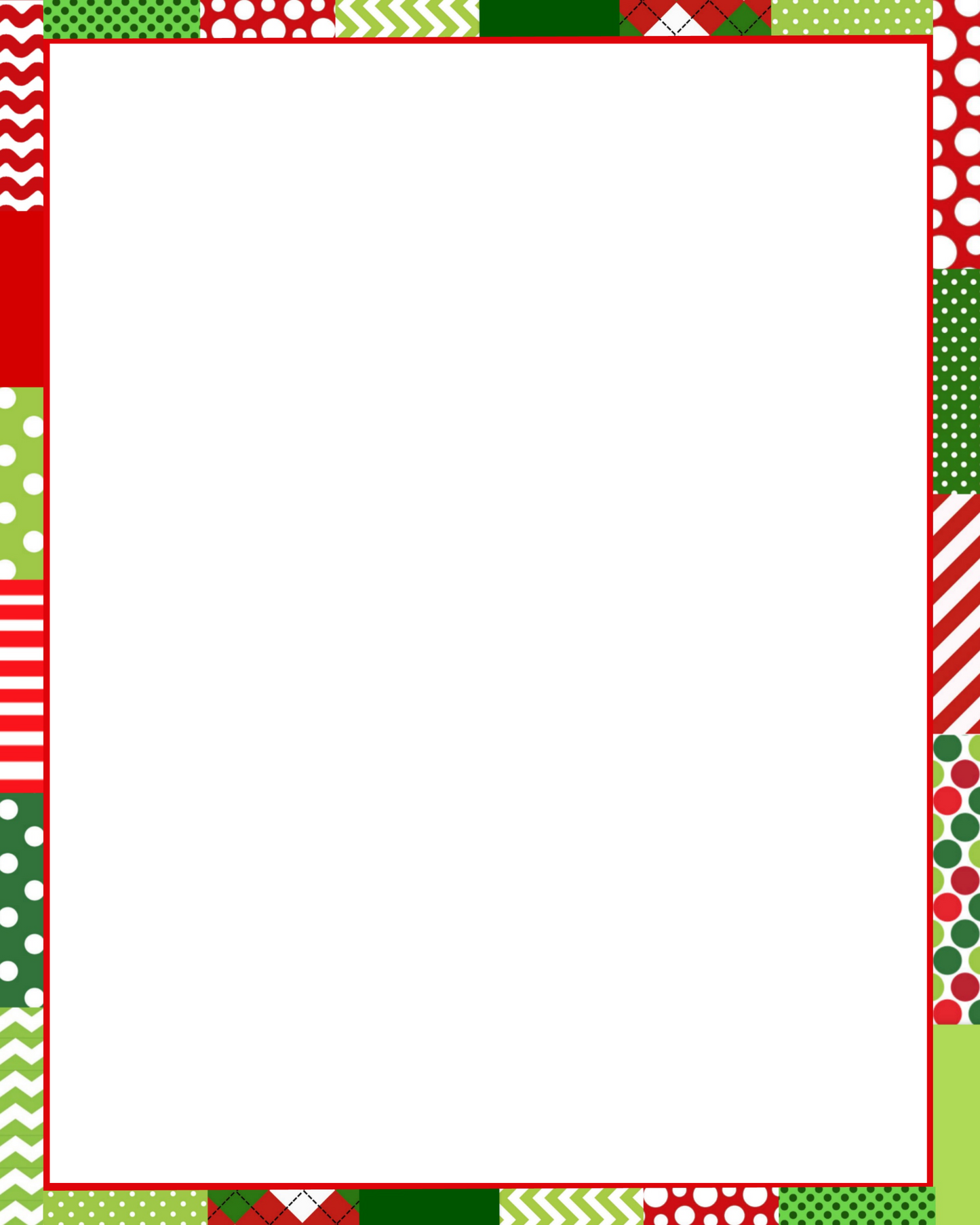 Christmas 8x10 Border - "Quilted Christmas"