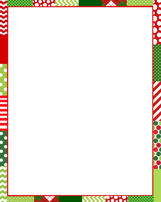 Christmas 8x10 Border - "Quilted Christmas"