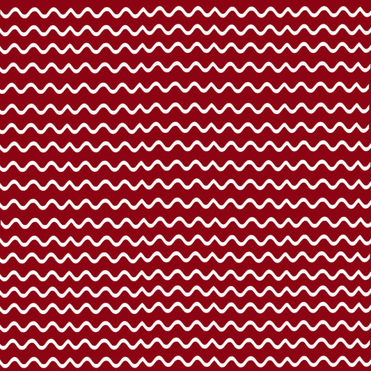 Dark Prim Red & White Wave -  Background 12x12