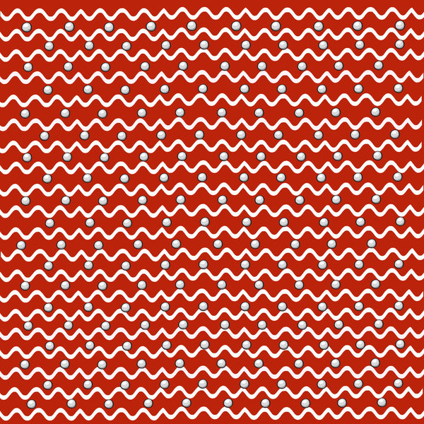 Red & White Wave -  Background 12x12