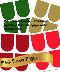 Make a Banner Set #4 Christmas Colors - Print - Cut - String