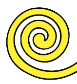 Yellow Curly Swirly Doodle